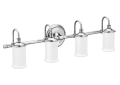Moen® YB6464CH 4-Globe Bath Light, (4 Lamp, 110 VAC, Polished Chrome Housing