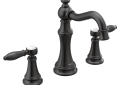 Moen® TS42108BL Widespread Bathroom Faucet, Weymouth™, Commercial, 1.2 gpm Flow Rate, 5-1/4 in H Spout, 8 to 16 in Center, Matte Black, 2 Handles, Lift Rod Drain, Domestic