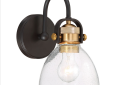 Minka Group 3361-416 Monico 1 Light Bath - Bronze with Brass