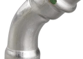 Viega 80460 ProPress 1-1/4 inch Press Type 316 Stainless Steel 45 Degree Elbow with EPDM Sealing Elements