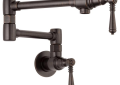 Brizo® 62810LF-RB Traditional® Pot Filler Faucet, 4 gpm Flow Rate, Swivel Spout, Venetian Bronze, 2 Handles, Import