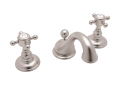 Rohl A1408XM-SN Viaggio C-Spout Widespread Bathroom Faucet with Cross Handle - Satin Nickel