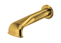 Rohl U.3585ULB Edwardian Wall Mount Low Level Tub Spout - Unlacquered Brass