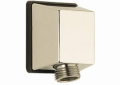 DELTA® 50570-PN Square Hand Shower Wall Elbow, 1/2 in, NPT x NPSM, Brass, Import