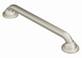 Moen® LR8716D2BN Designer Grab Bar, Home Care®, 16 in L x 1-1/4 in Dia, Brushed Nickel, 304 Stainless Steel, Import