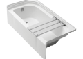 Sterling® 71141114-0 Bathtub With Seat, Accord®, Soaking Hydrotherapy, Rectangle Shape, 60 in L x 30 in W, Left Drain, White