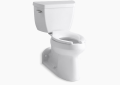 Kohler K-3578-0 Barrington Comfort Height Two-Piece Elongated Toilet with Tank Cover Locks - White