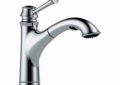 Brizo® 63005LF-PC Baliza® Kitchen Faucet, Commercial, 1.8 gpm Flow Rate, 120 deg Pull-Out Spout, Polished Chrome, 1 Handles, 1 Faucet Holes, Domestic