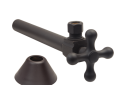 Brasscraft CS40BX BZ 3/8 inch x 3/8 inch O.D 1/4-Turn Angled Stop Valve - Sweat x Compression
