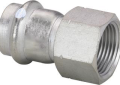 Viega 85096 ProPress 3/4 inch Press x 3/4 inch Female Type 304 Stainless Steel Adapter with FKM Sealing Element