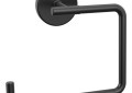 DELTA® 759460-BL Trinsic® Towel Ring, 6-13/32 in L Bar, 2 in OAD x 5-11/16 in OAH, Matte Black, Import