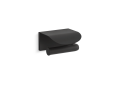 Kohler® 97503-BL Avid™ Covered Toilet Paper Holder, 1 Roll Capacity, 3-1/4 in H, Brass/Zinc, Matte Black