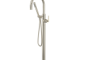 ROHL TLB06HF1LMPN Lombardia Single Hole Floor Mount Tub Filler Trim - Polished Nickel