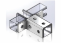 Empire 9078WFZ Double Wing Connection, 8 Holes, 3-7/8 in L x 5-3/8 in W