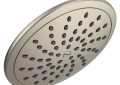 Moen® 6345BN Rainshower Shower Head With Brass Swivel Ball Assembly, 2 gpm Flow Rate, 1 Spray, Wall Mount, 8 in Head, Domestic