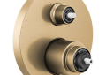 Brizo® T75P535-GLLHP Pressure Balance Valve With Integrated 3-Function Diverter Trim, 5 gpm Valve, Luxe Gold