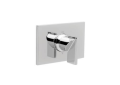 Newport Brass 3-2544TS-26 3/4" Rectangular Thermostatic Trim Plate with Handle - Polished Chrome