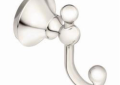 Moen® YB5203NL Double Robe Hook, Wynford™, 2 Hooks, 2.16 in OAW x 3.71 in OAD x 3.42 in OAH, Import