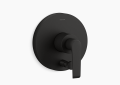 Kohler K-T97019-4-BL Avid(R) Rite-Temp(R) Valve Trim with Push-Button Diverter - Matte Black