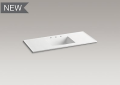 Kohler 2783-8-G81 Ceramic/Impressions TM 49" Rectangular Vanity-Top Bathroom Sink with 8" Centerset Faucet Holes