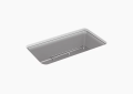 Kohler K-8206-CM4 Cairn(R) 33-1/2" x 18-5/16" x 10-1/8" Neoroc(R) Undermount Single-Bowl Kitchen Sink with Rack - Matte Grey