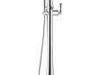 Brizo® T70161-PC Free Standing Tub Filler Trim, Rook™, 2 gpm Flow Rate, Polished Chrome, 1 Handles, Domestic, Commercial