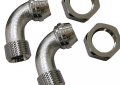 Jones Stephens B49010 Pair of Bathcock Coupling Elbows - Chrome Plated