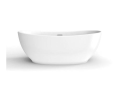Barclay ATDSN59IG-WT Mystique Contemporary/Modern Double Slipper Tub, Soaker, Oval Shape, 59 in L x 30-3/4 in W, Center Drain, White, Import