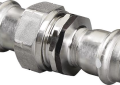 Viega 86012 ProPress 3/4 inch Press Type 304 Stainless Steel Union with FKM Sealing Elements