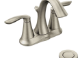 Moen 6410BN Eva Lever Handle Bathroom Faucet - Brushed Nickel