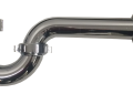 CSB International 514CPBAG 1-1/2 inch Plastic "P" Trap with Box Escutcheon less Cleanout - Chrome