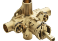 Moen® 8371HD Rough-In Valve, 1/2 in C Inlet x 1/2 in C Outlet, Brass Body, Domestic