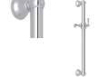 Perrin & Rowe 1271APC Rohl Cross Collection Decorative Grab Palladian, 24 in L, Polished Chrome, Solid Brass, Import