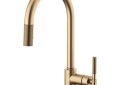Brizo® 63043LF-GL Litze™ Pull-Down Kitchen Faucet, 1.8 gpm Flow Rate, Luxe Gold, 1 Handles, 1 Faucet Holes, Function: Traditional, Domestic
