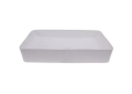 Barclay 4-455WH Leduc Basin, Rectangle Shape, 23-5/8 in W x 13-1/2 in D x 4-3/8 in H, Above-Counter Mount, Vitreous China, White, Import