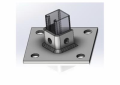 Empire 9092PBZ Diagonal Strut Post Base, 1-5/8 in Base, For Use With 1-5/8 x 1-5/8 in Strut Channel
