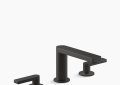 Kohler K-73060-4-BL Composed(R) Widespread Bathroom Sink Faucet with Lever Handles, 1.2 GPM - Matte Black