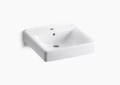 Kohler K-2084-0 Soho(R) 20" x 18" Wall-Mount/Concealed Arm Carrier Bathroom Sink with Single Faucet Hole - White