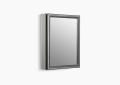 Kohler K-CB-CLW2026SS 20 inch x 26 inch Aluminum Single-Door Medicine Cabinet with Decorative Silver Framed Mirrored Door