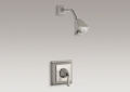 Kohler T462-4S-BN Rite-Temp(R) Pressure-Balancing Shower Faucet, Stately Design and Lever Handle