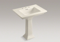 Kohler 2268-8-47 3" Pedestal Lavatory, Stately Design