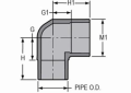 4 Inch Schedule 80 CPVC Street 90 Degree Elbow