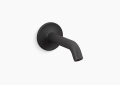 Kohler K-14426-BL Purist(R) Wall-Mount Non-Diverter Bath Spout, 35-Degrees - Matte Black