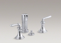 Kohler 412-4-CP Bidet Faucet, Lever Handles