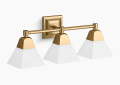 Kohler K-23688-BA03-BGL Memoirs(R) Three-Light Sconce - Moderne Brushed Gold