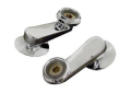 Barclay 4501-CP Swivel Arm Connector, For Use With Faucets Mounted to Tub Wall, 1/2 x 3/4 in FNPT, Brass, Polished Chrome, Import
