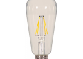 SATCO® S9895 Dimmable Filament LED Lamp, 7 W, 60 W Incandescent Equivalent, E26/E27 Medium LED Lamp, ST19 Shape, 810 Lumens