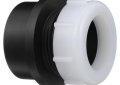 1-1/2 X 1-1/4 OD Inch ABS DWV Street Trap Adapter with Polyethylene Nut
