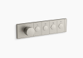 Kohler K-26348-9-BN Anthem(TM) Four-Outlet Recessed Mechanical Thermostatic Valve Control - Vibrant Brushed Nickel