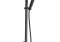 DELTA® 51567-BL Universal Showering Single Function Hand Shower, 1-Setting Square Shower Head, 1.75 gpm Flow Rate, 60 in L Hose, NPT Connection, Matte Black, Import